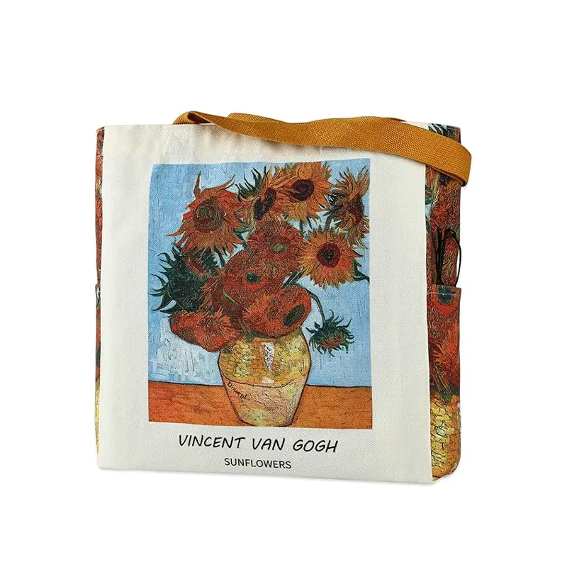 Bolsas de logotipo impressas personalizadas que vendem a quente compras de algodão sacolas de lona de algodão grandes sacolas de lona crossbody com alças