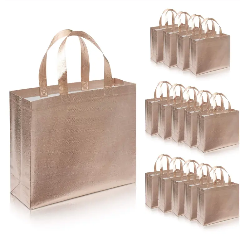 Sacolas de compras de tecido não tecidas reutilizáveis ​​para roupas, pp da vida diária, Intaglio imprimindo presentes promocionais, sacolas de cartas personalizadas
